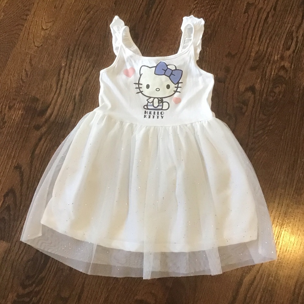 H & M Hello Kitty Sz 3-4T White Girl’s Dress with Bow - Picture 10 of 10